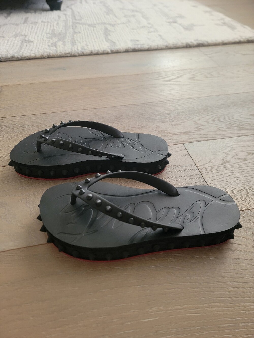 NEW Christian Louboutin Super Loubi Platform Flip Flop, Size 37, 6.5, 6 - Picture 3 of 6